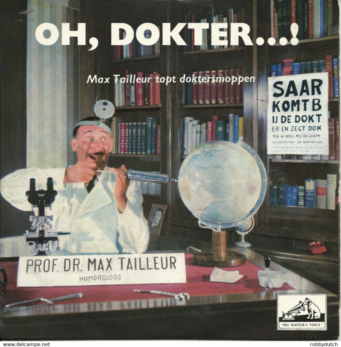 * 7" EP *  MAX TAILLEUR - OH DOKTER!!! (Holland 1959) - Humor, Cabaret