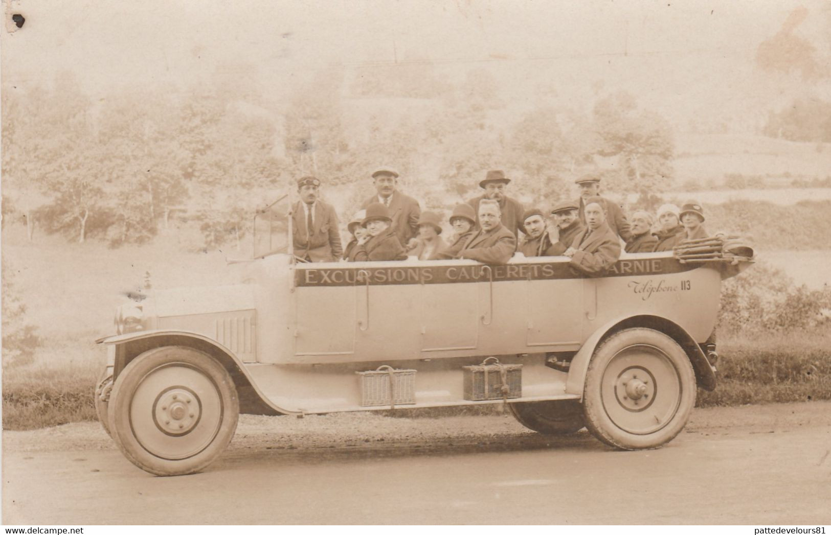 CPA-PHOTO Carte-Photo (65) CAUTERETS GAVARNIE Automobile Voiture Véhicule Transportation Taxi Mini-autocar - Taxis & Fiacres