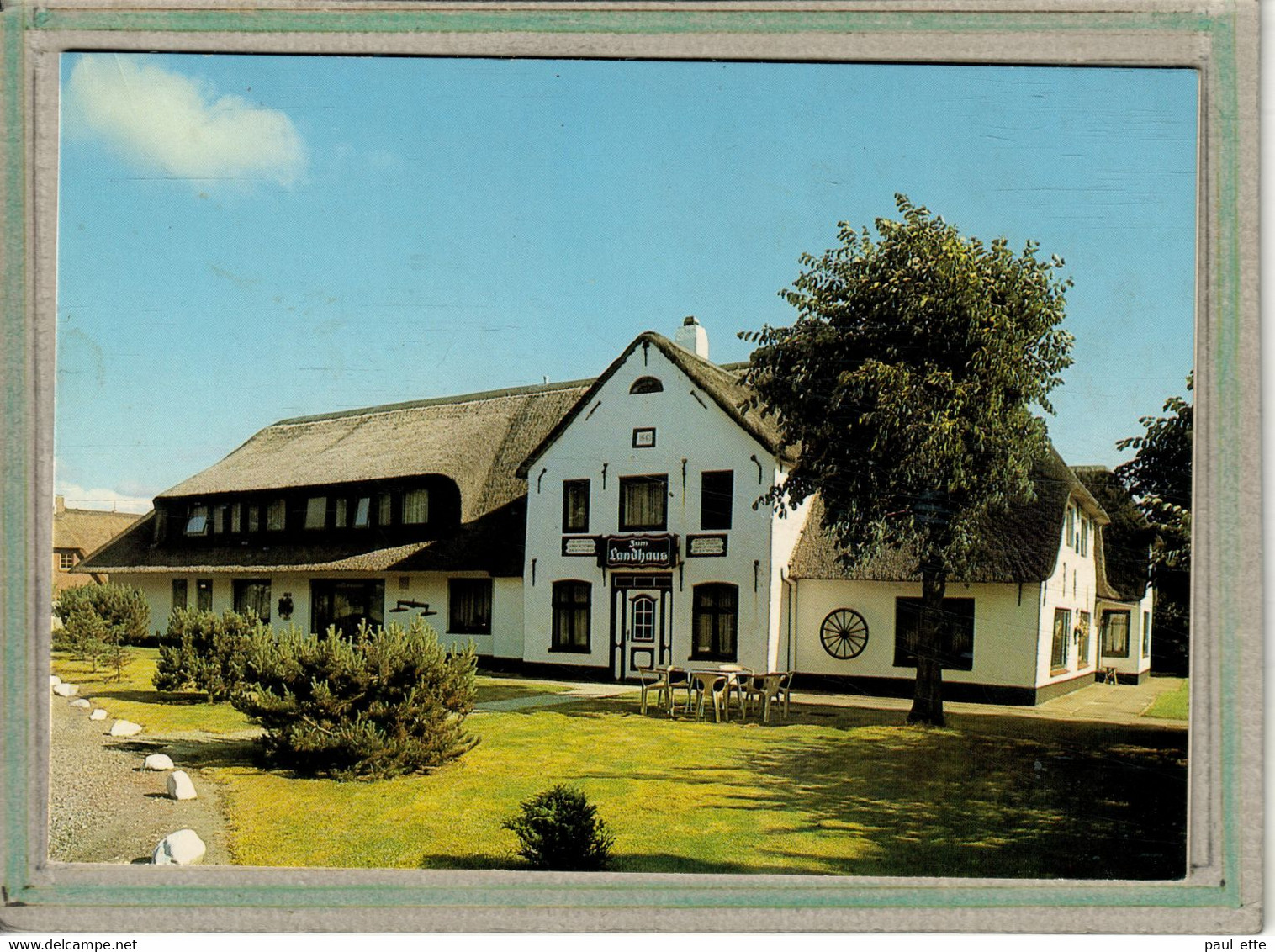 CPSM Dentelée - (Allemagne-Schleswig-Holstein) - ST. PETER-ORDING - Hotel Garni Zum Landhaus - Doppelkarte - 1970 / 80 - St. Peter-Ording