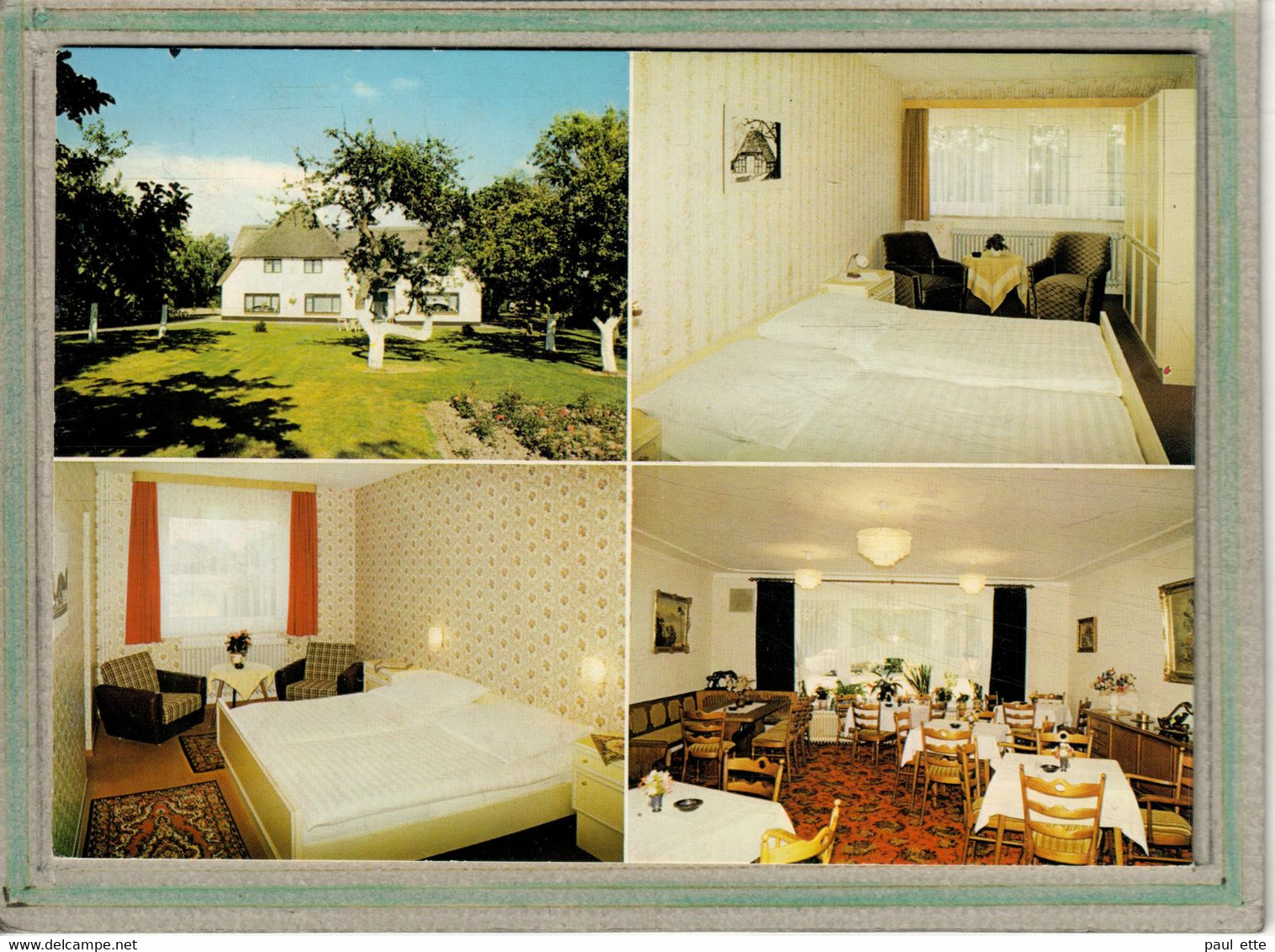 CPSM Dentelée - (Allemagne-Schleswig-Holstein) - ST. PETER-ORDING - Hotel Garni Zum Landhaus - Doppelkarte - 1970 / 80 - St. Peter-Ording