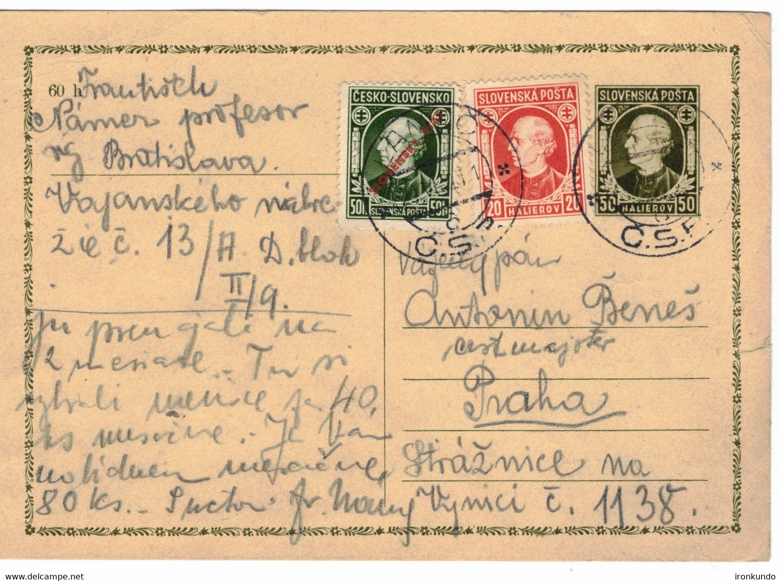 Lamač 29.VI.1939 - Praha - Cartes Postales