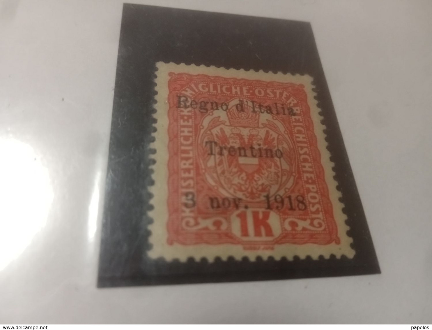 Italia - 1918 -Terre Redente -Trentino - Francobollo D'Austria Da 1 Kr. Sovrastampato - Nuovo - Trentino