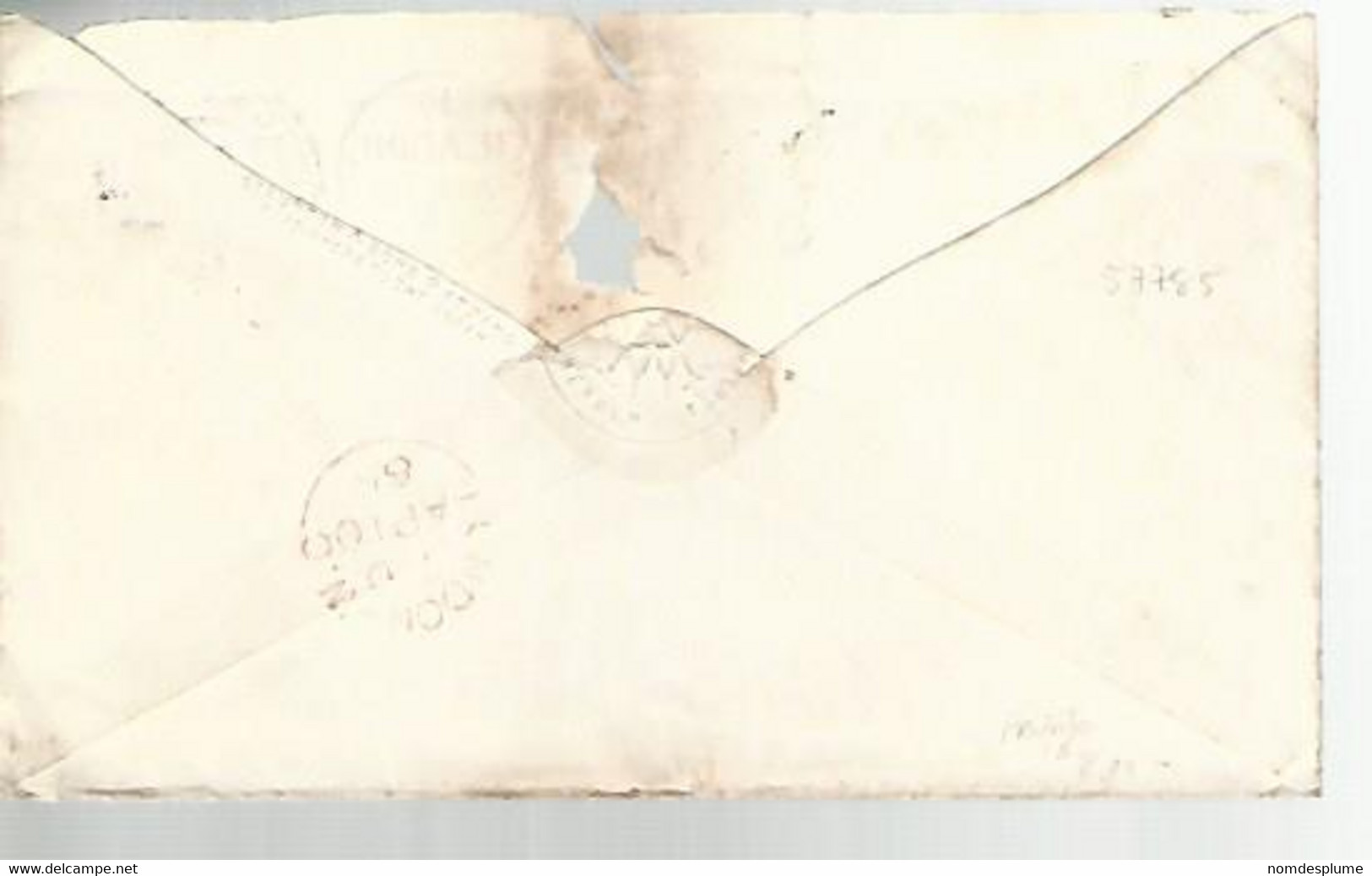 57785) Great Britain Queen Victoria Postal Stationery Reading 1865 Postmark Cancel Duplex - Brieven En Documenten