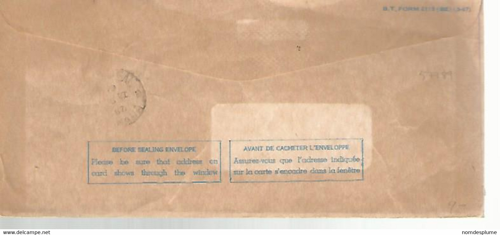 57789) Canada Special Delivery  Ottawa 1967 Postmark Cancel - Correo Urgente