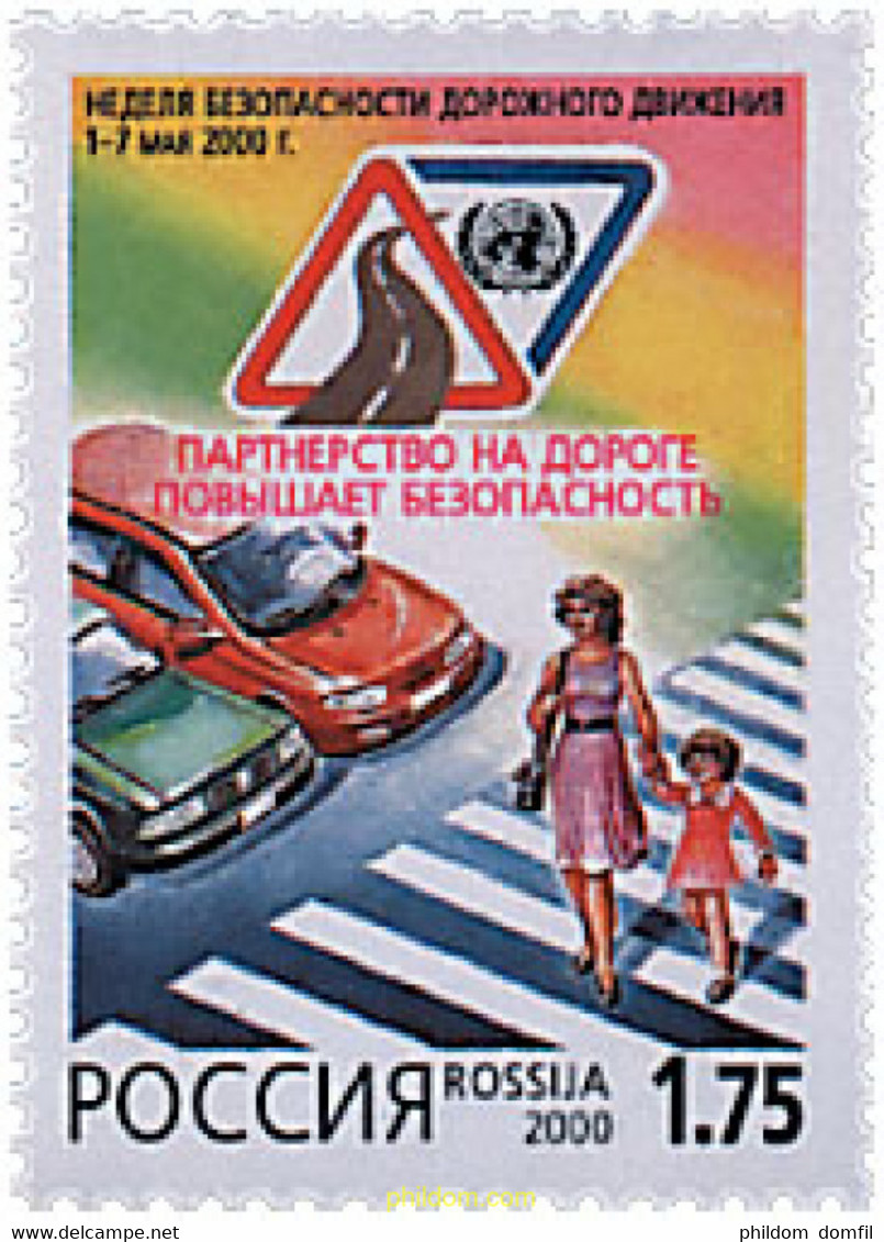 55797 MNH RUSIA 2000 SEMANA DE LA SEGURIDAD VIAL - Usados