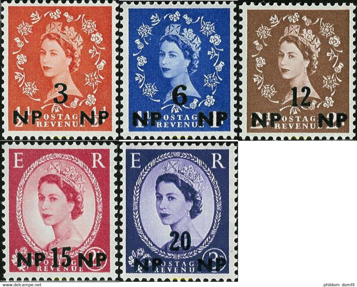 696695 MNH MASCATE 1960 REINA ISABEL II - Châteaux