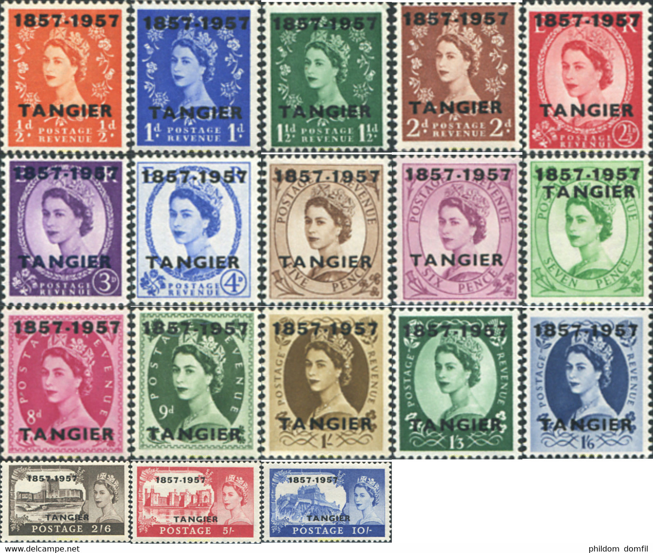 696784 MNH TANGER. Ocupación Britanica 1957 SERIE BASICA - Occ. Britanique MEF