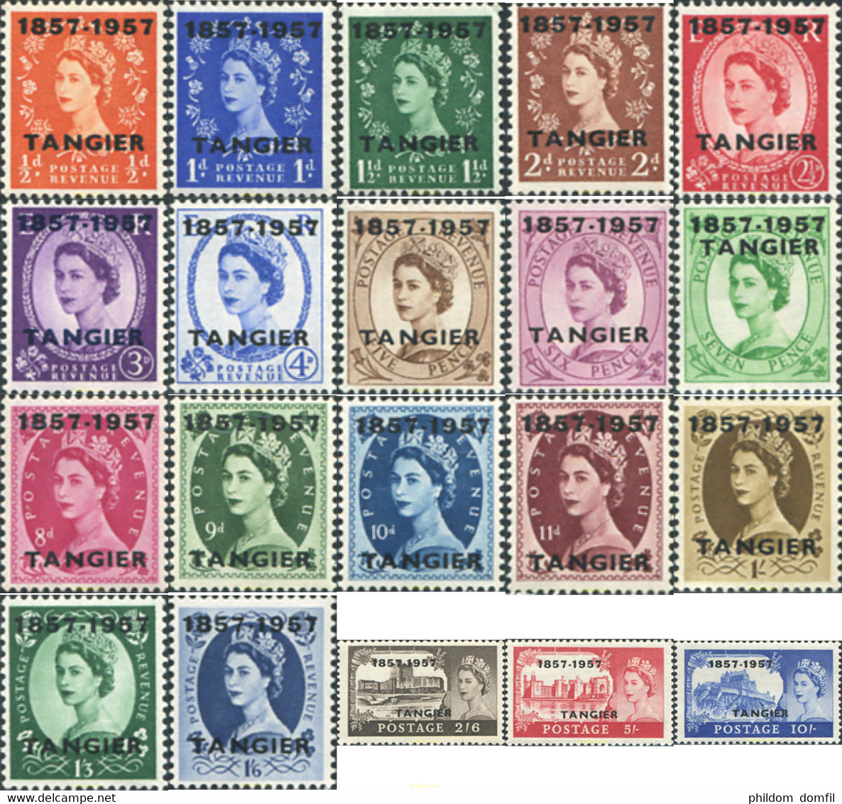 696786 MNH TANGER. Ocupación Britanica 1957 SERIE BASICA - Occ. Britanique MEF