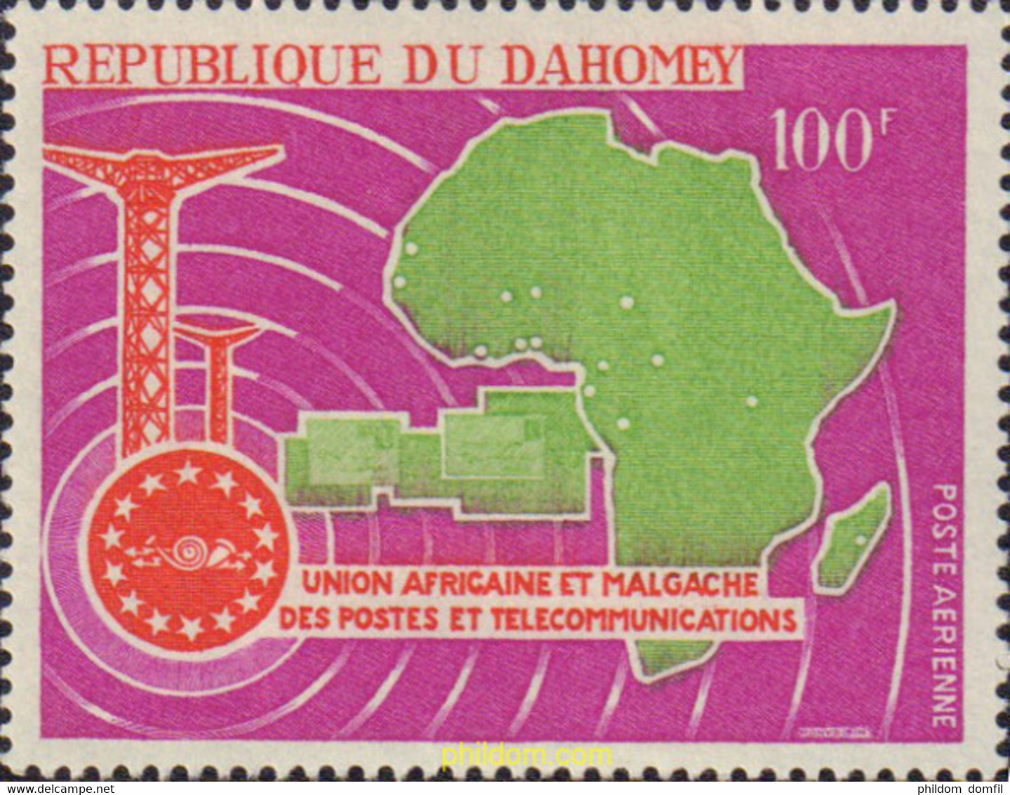 600249 MNH DAHOMEY 1967 TELECOMUNICACIONES - Other & Unclassified