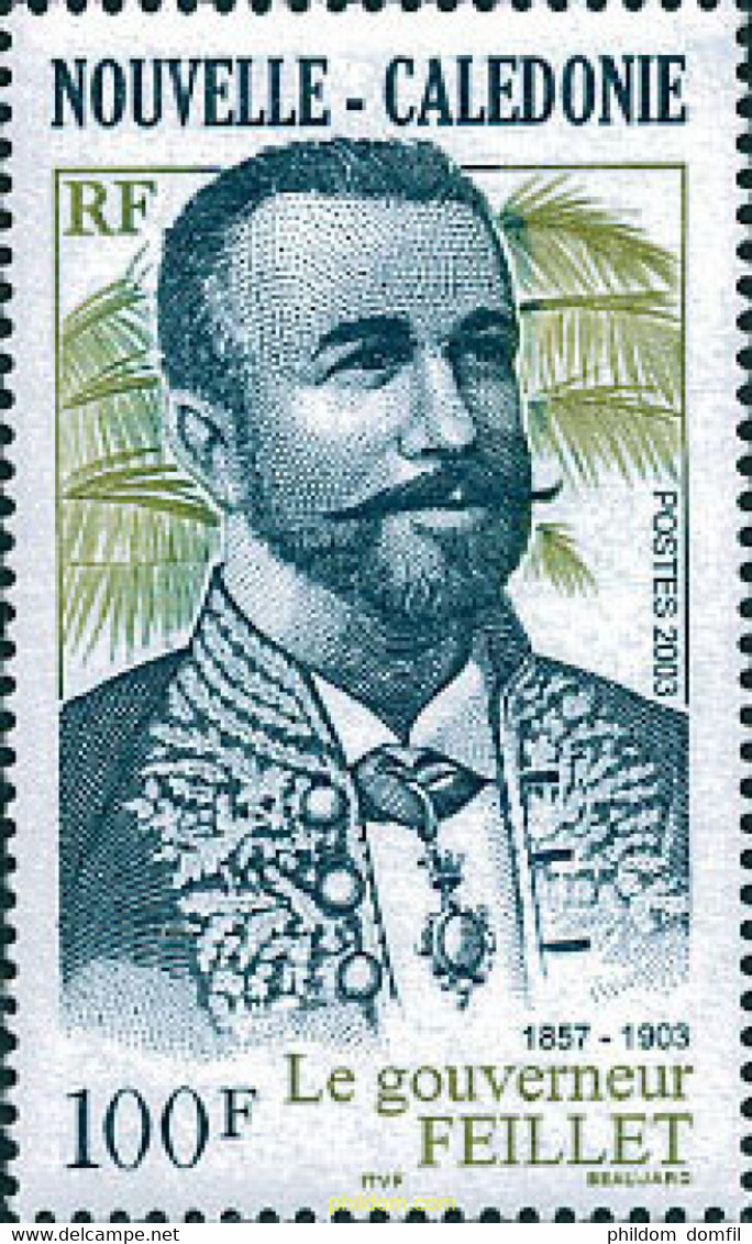 128102 MNH NUEVA CALEDONIA 2003 CENTENARIO DE LA MUERTE DEL GOVERNADOR FEILLET - Used Stamps