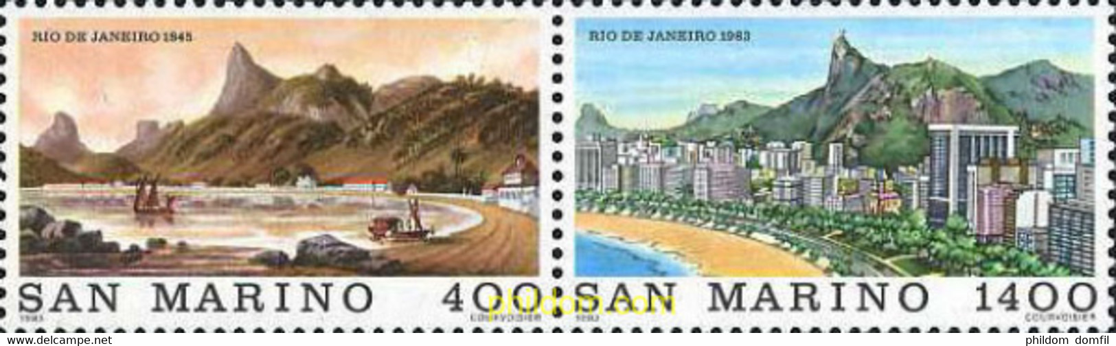 141189 MNH SAN MARINO 1983 LAS GRANDES CIUDADES DEL MUNDO. RIO DE JANEIRO - Used Stamps