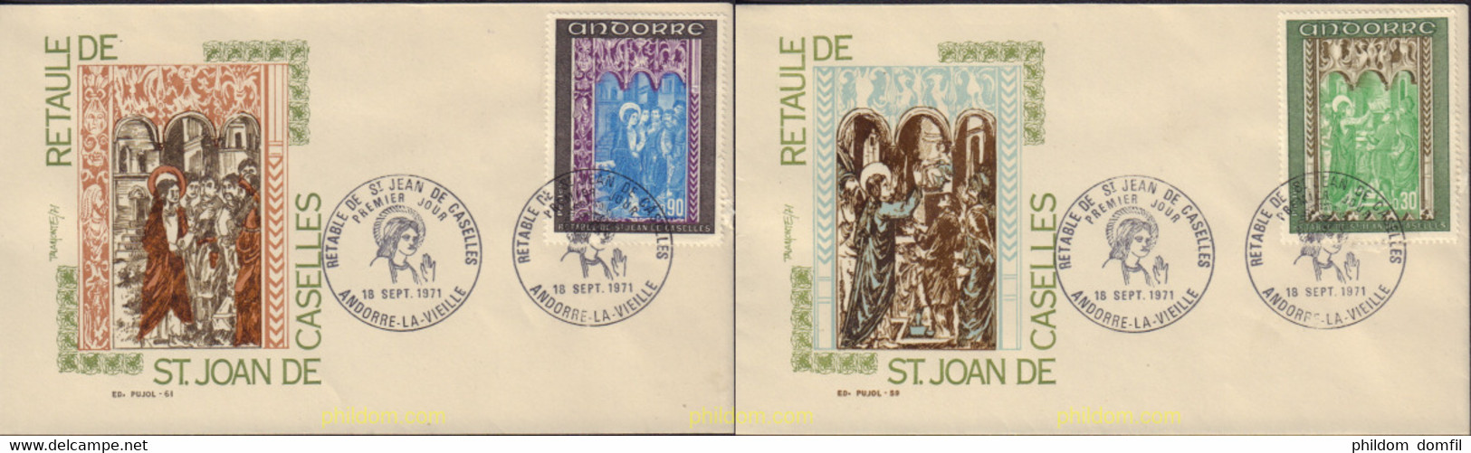 582275 MNH ANDORRA. Admón Francesa 1971 RETABLO DE SANT JOAN DE CASELLES - Sammlungen