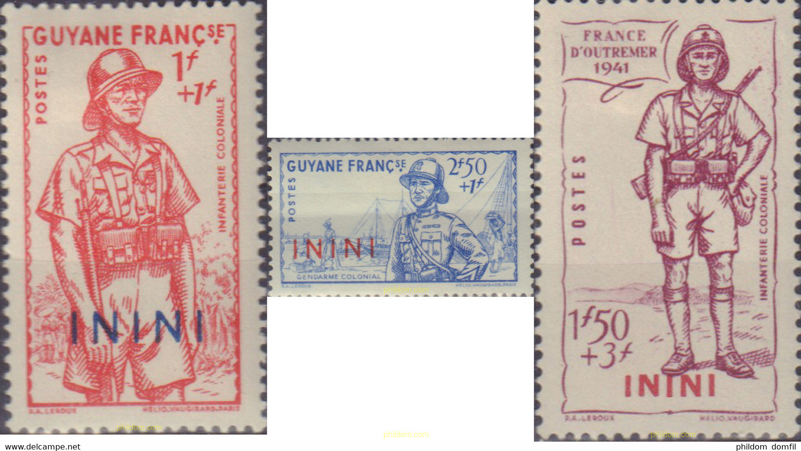 596580 HINGED ININI 1941 TRAJES MILITARES - Used Stamps