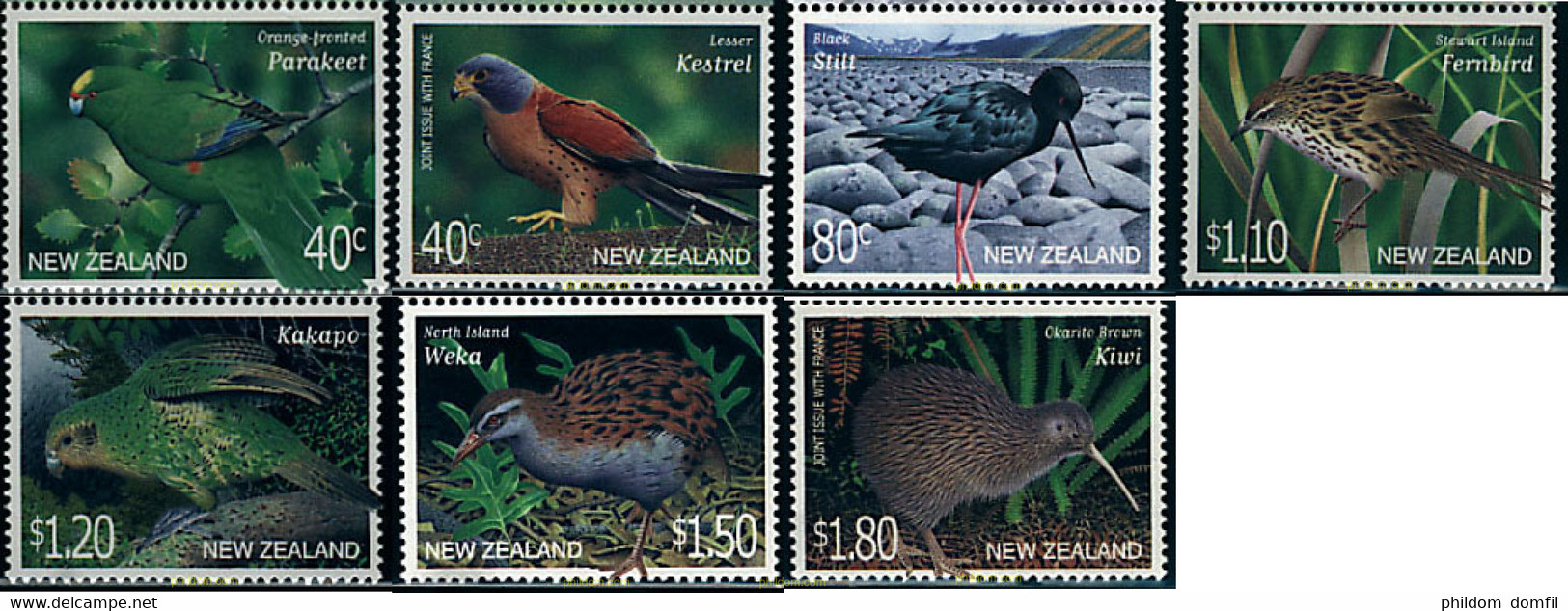 55581 MNH NUEVA ZELANDA 2000 FAUNA - Abarten Und Kuriositäten