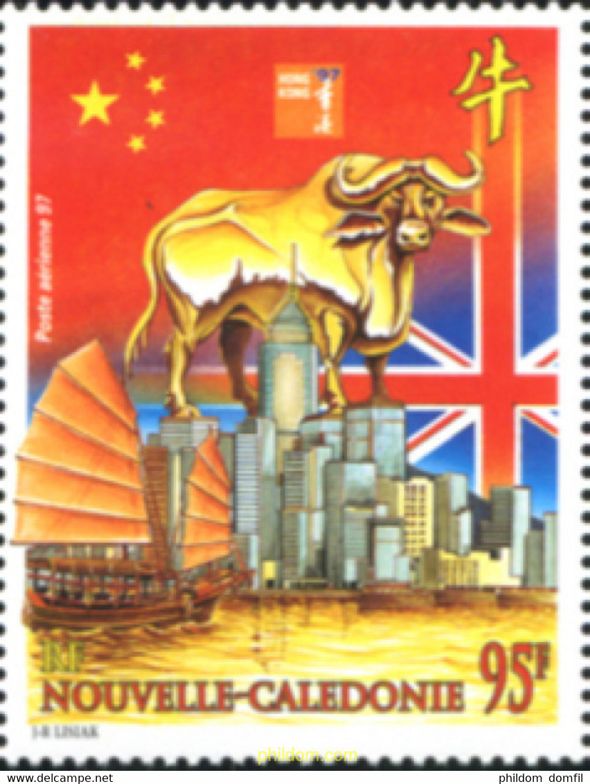 44589 MNH NUEVA CALEDONIA 1997 AÑO LUNAR CHINO - AÑO DEL BUEY - Used Stamps