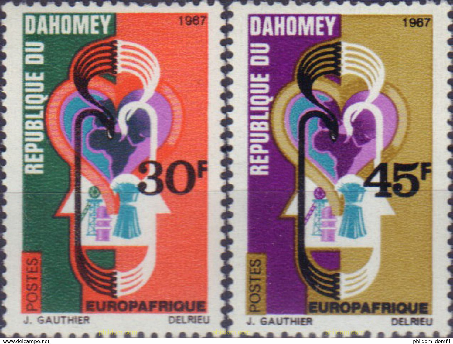 600154 MNH DAHOMEY 1967 EUROAFRICA - Andere & Zonder Classificatie