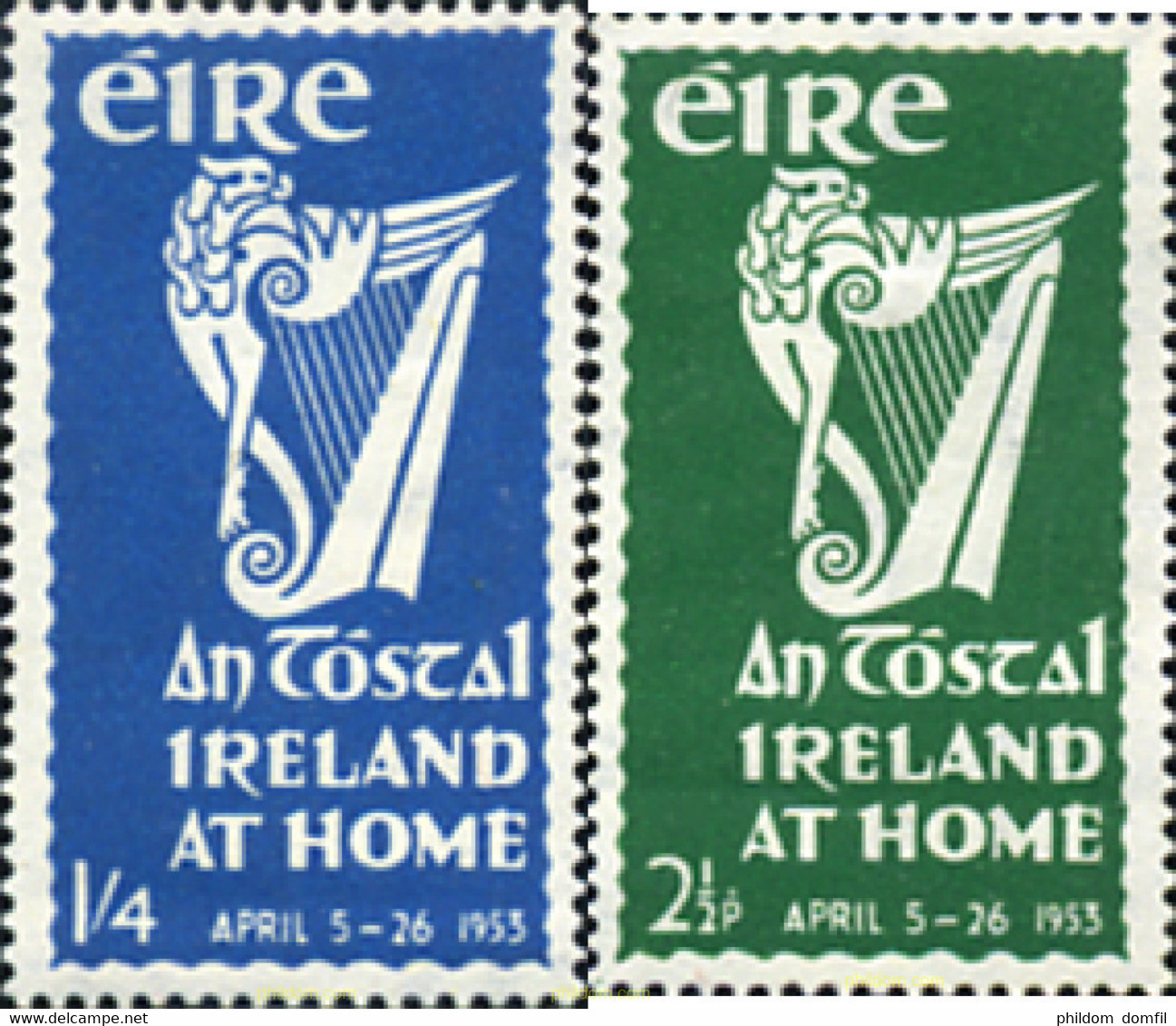 327282 HINGED IRLANDA 1953 FIESTA NACIONAL - Lots & Serien