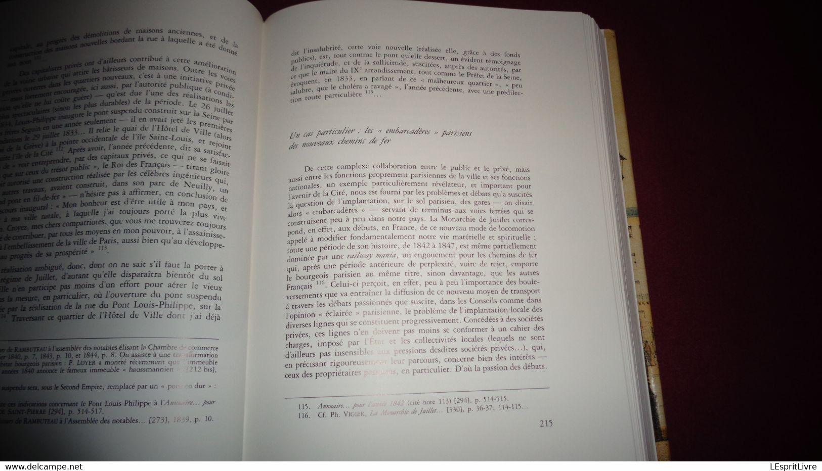 PARIS PENDANT LA MONARCHIE DE JUILLET 1830 1848 Nouvelle Histoire de Paris Histoire France Urbanisme Chemins de Fer Vie