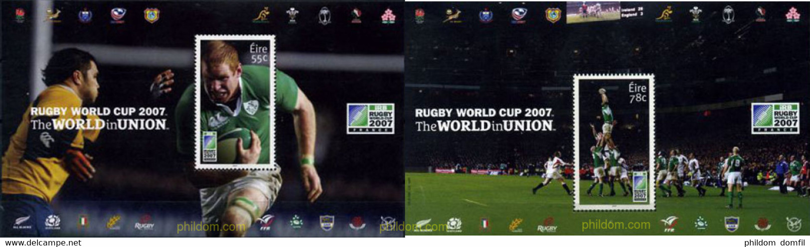 207386 MNH IRLANDA 2007 COPA MUNDIAL DE RUGBY. FRANCIA 2007 - Collezioni & Lotti