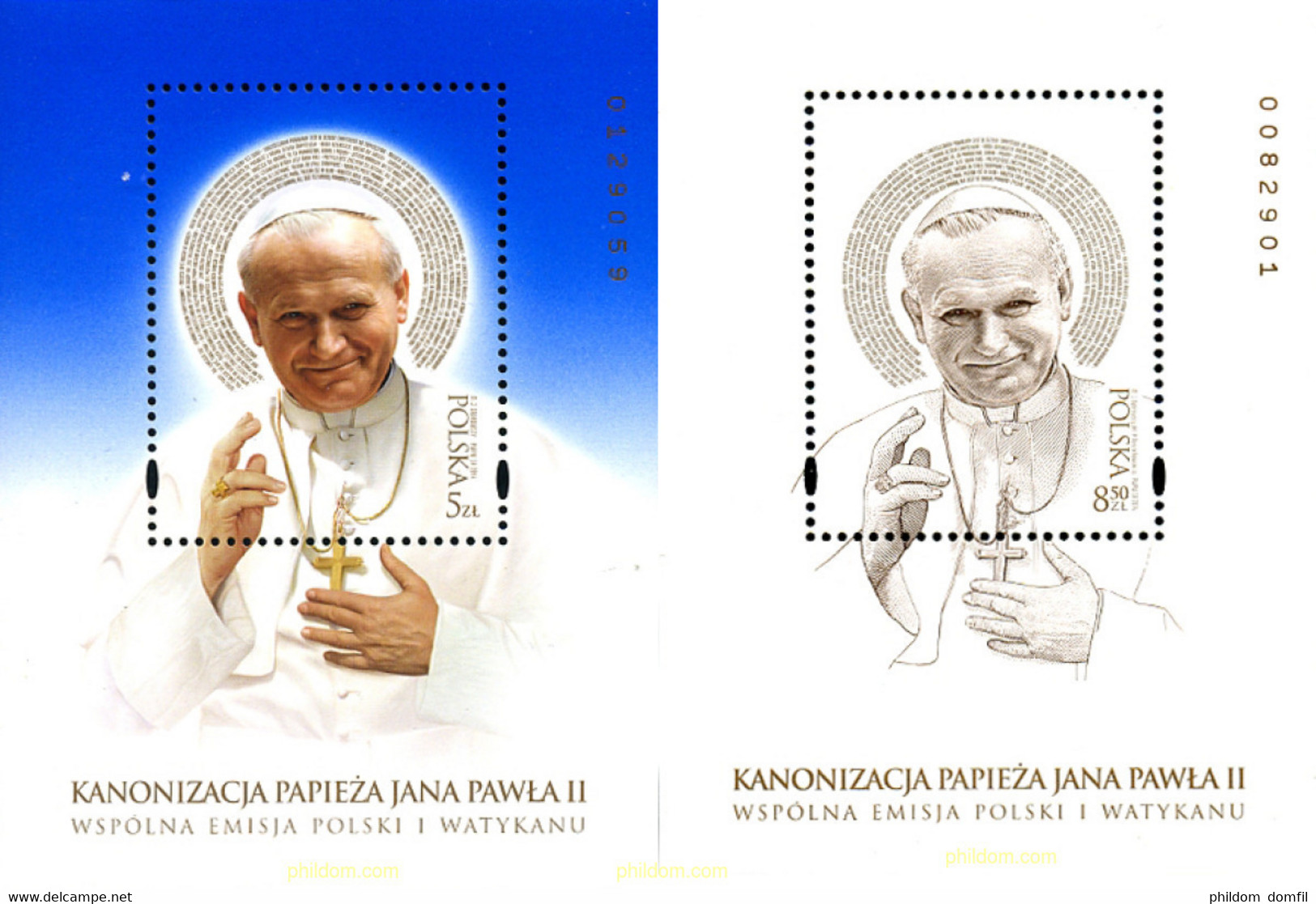 318917 MNH POLONIA 2014 CANONIZACION DEL PAPA JUAN PABLO II - Non Classés