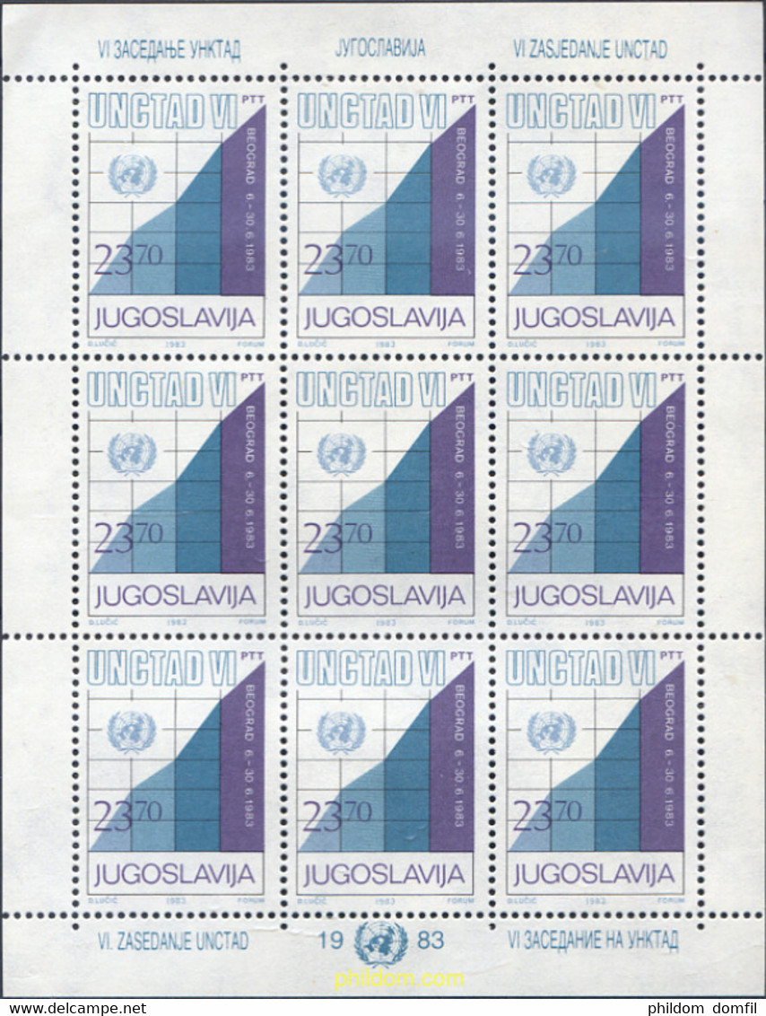 287332 MNH YUGOSLAVIA 1983 6 CONFERENCIA INTERNACIONAL DE NACIONES UNIDAS SOBRE EL COMERCIO Y EL DESARROLLO EN BELGRADO - Collections, Lots & Series