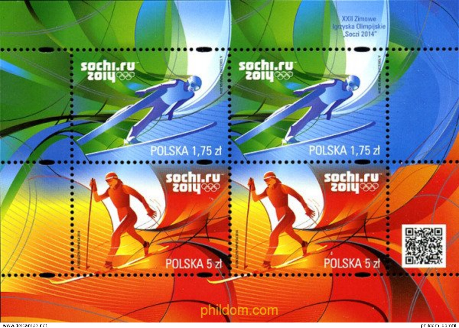 592650 MNH POLONIA 2014 22 JUEGOS OLIMPICOS DE INVIERNO SOCHI 2014 - Ohne Zuordnung