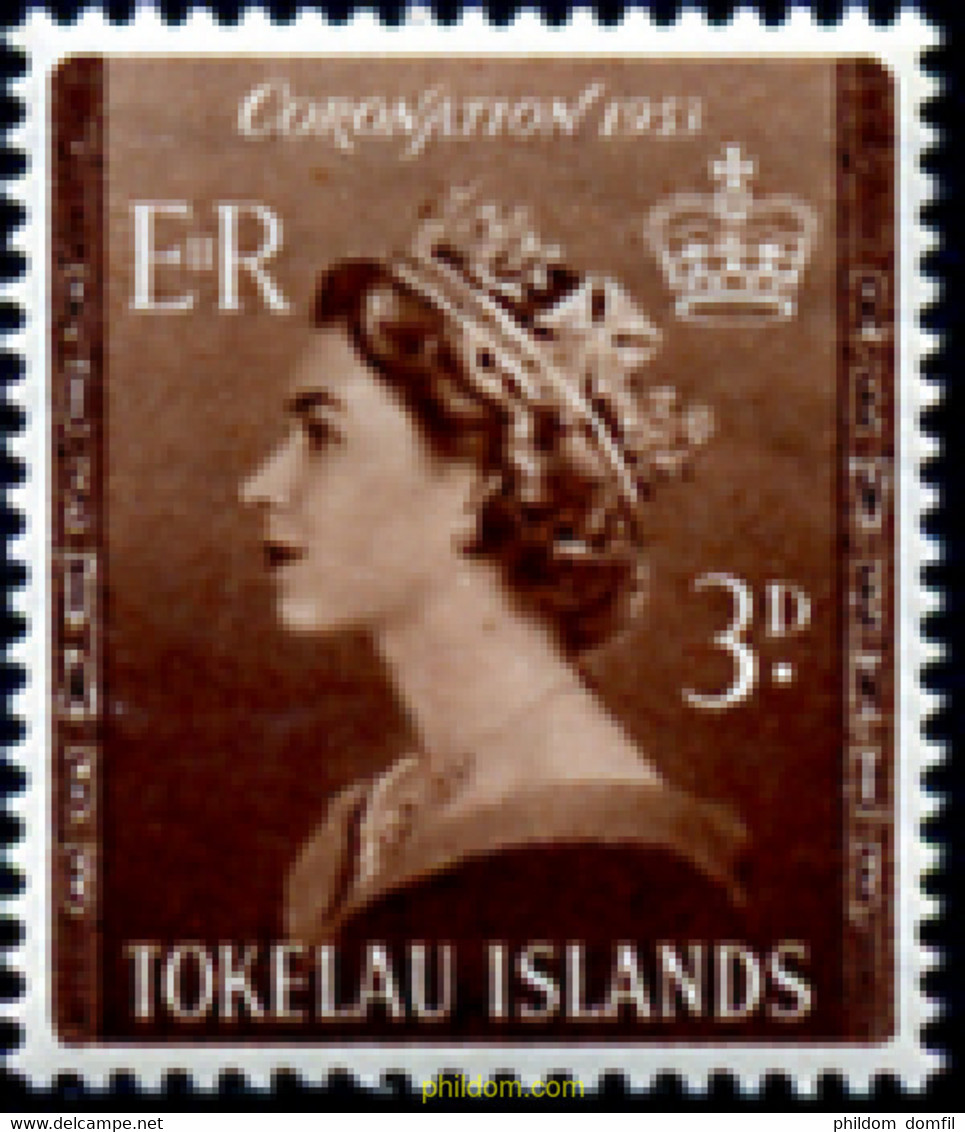 365753 HINGED TOKELAU 1953 CORONACION DE ISABEL II - Tokelau