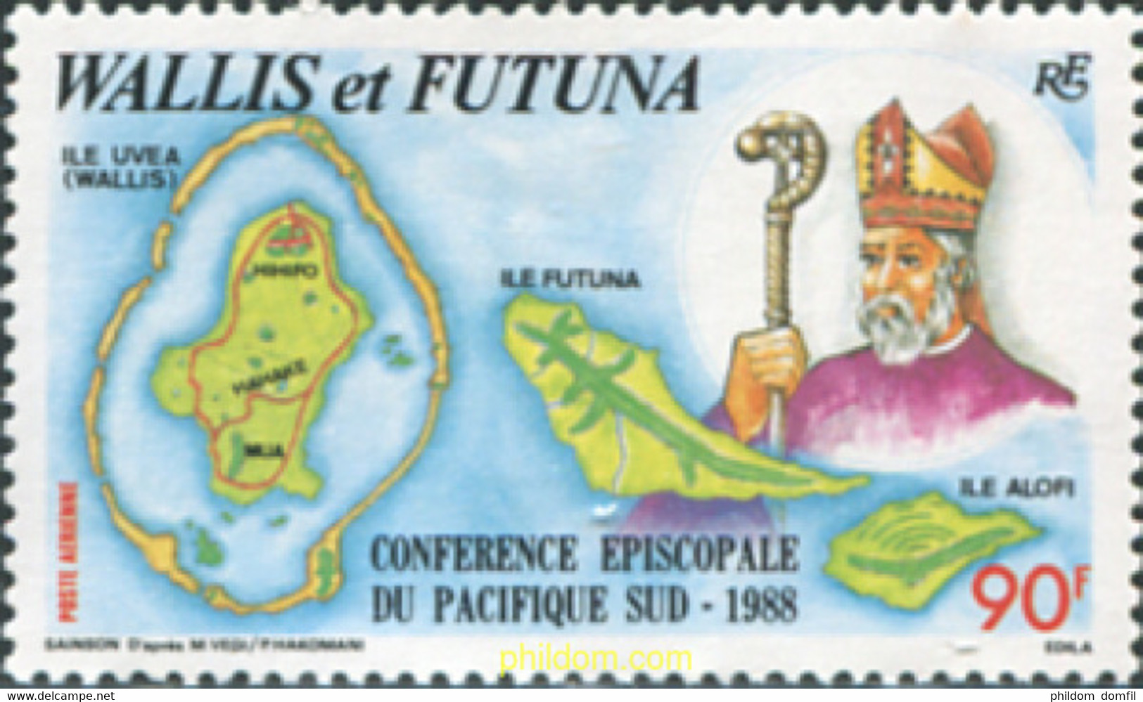 575635 MNH WALLIS Y FUTUNA 1988 CONFERNCIA EPISCOPAL EN EL PACIFICO SUR - Gebraucht