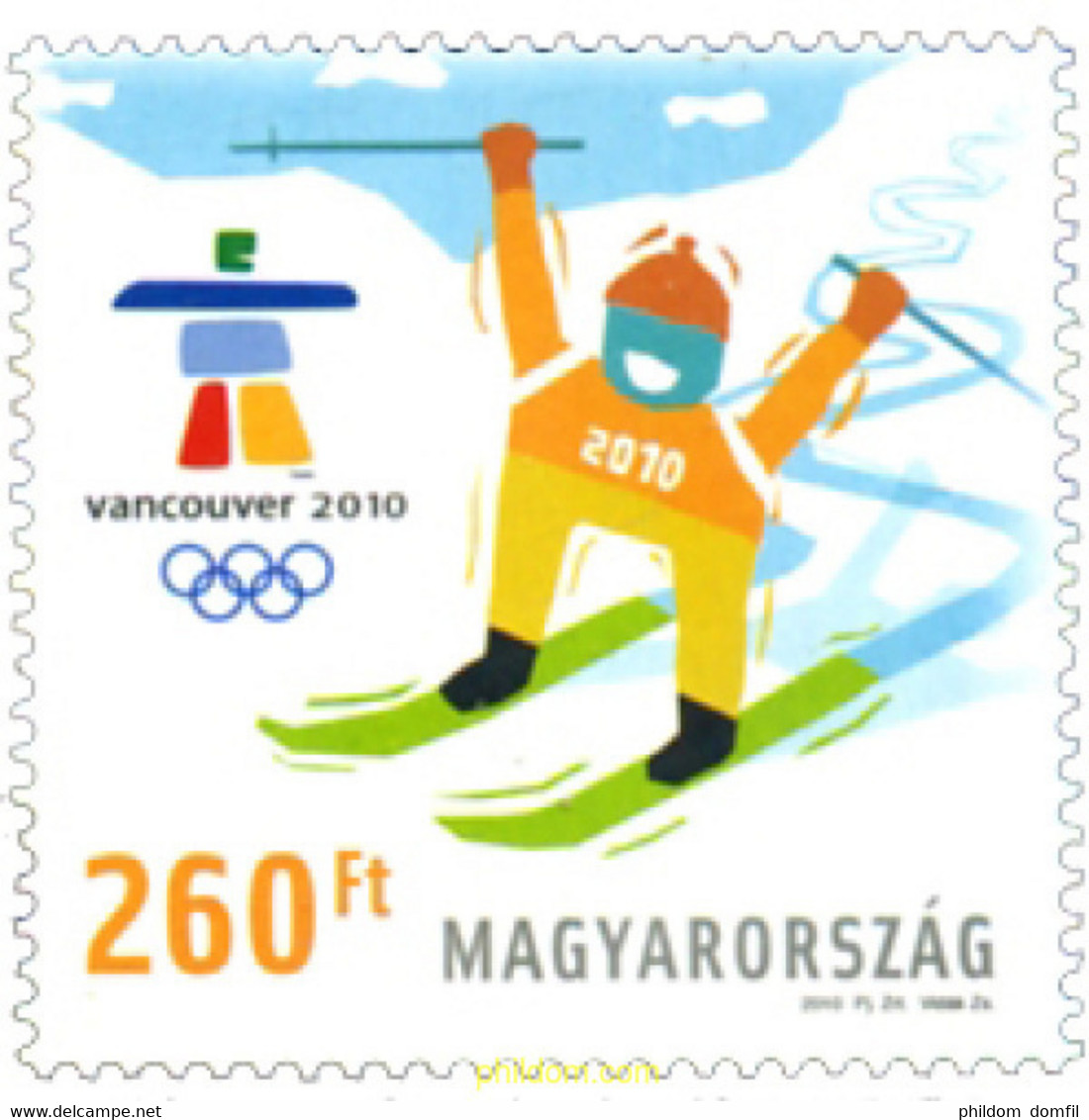 247665 MNH HUNGRIA 2010 21 JUEGOS OLIMPICOS INVIERNO VANCOUVER 2010 - Used Stamps