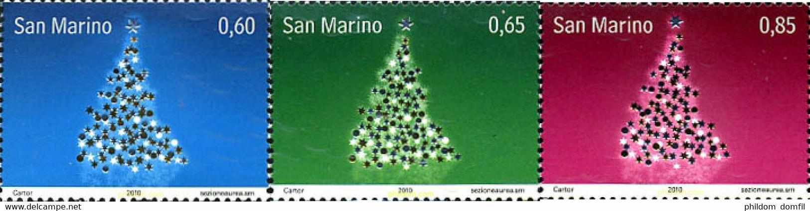 257019 MNH SAN MARINO 2010 NAVIDAD - Usados