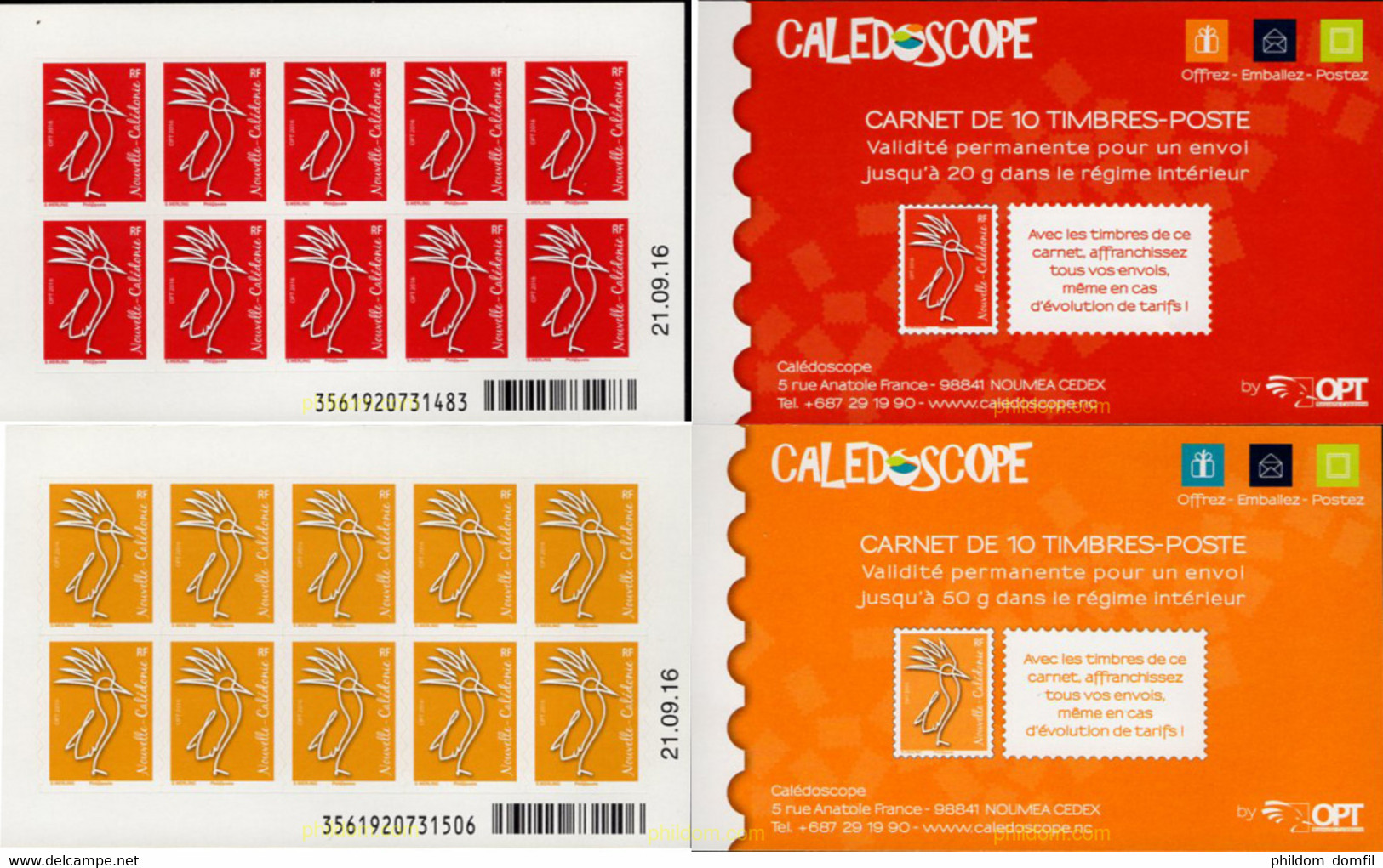 632812 MNH NUEVA CALEDONIA 2016 SERIE BASICA - Gebraucht