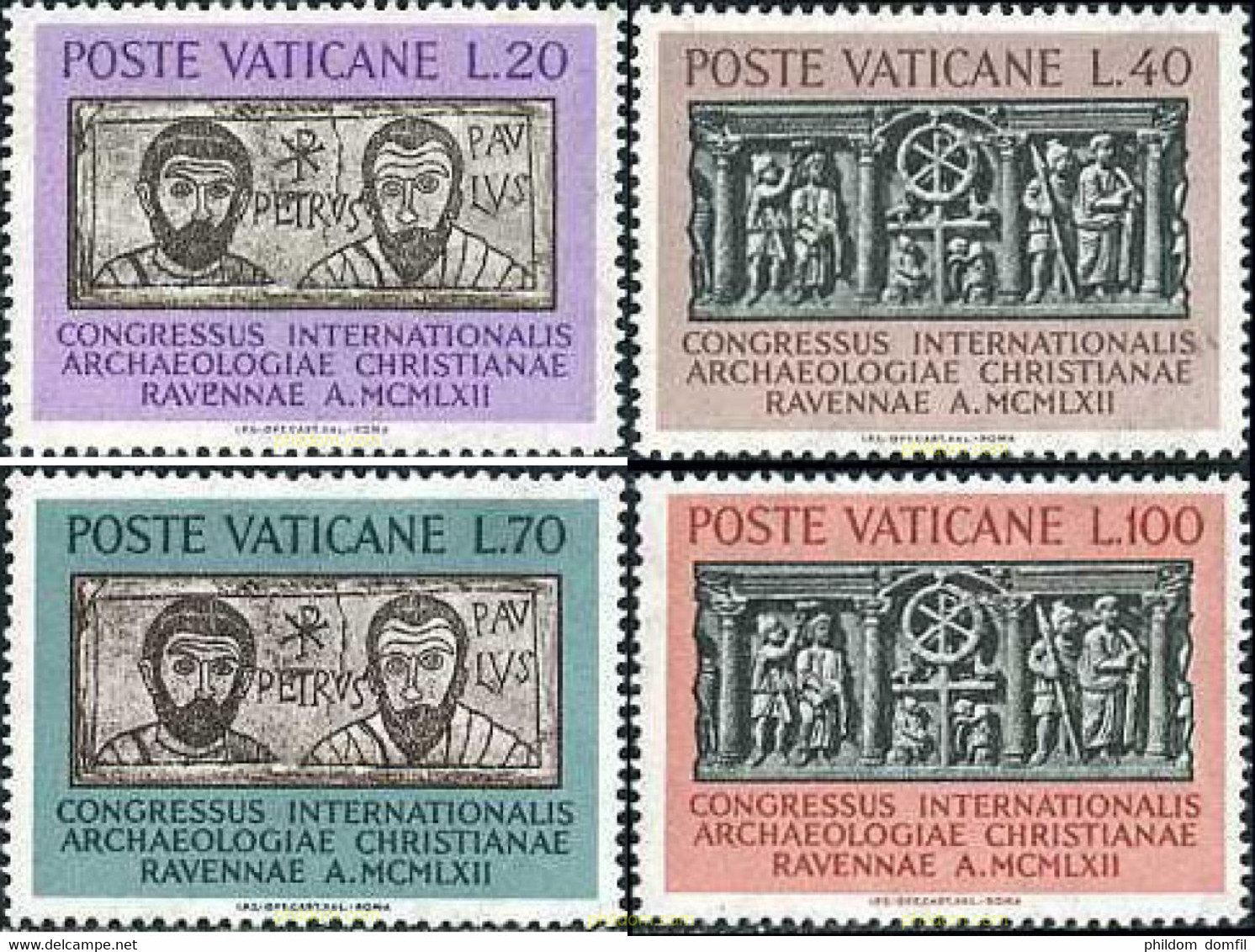 684265 HINGED VATICANO 1962 CONGRESO INTERNACIONAL DE ARQUEOLOGIA CRISTIANA - Oblitérés