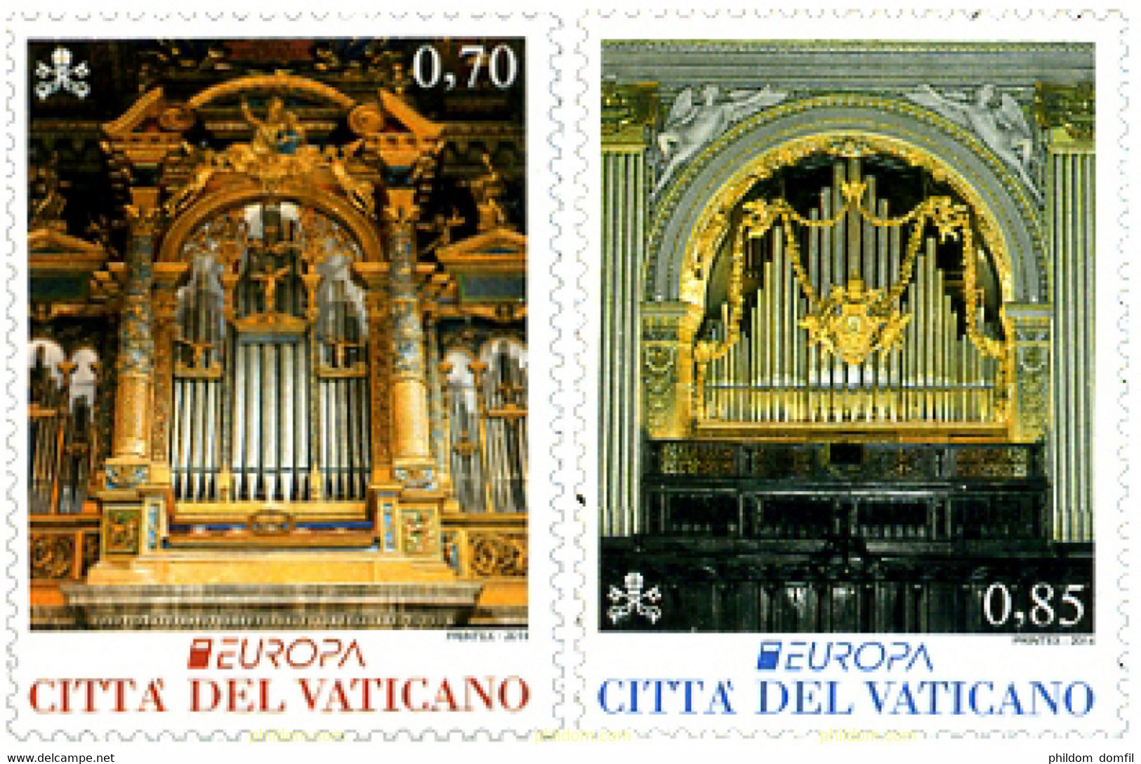 322025 MNH VATICANO 2014 EUROPA CEPT 2014 - INSTRUMENTOS MUSICALES - Gebruikt