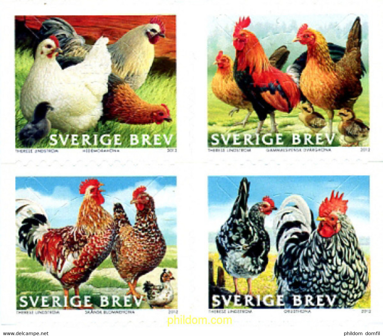 278610 MNH SUECIA 2012 PASCUA - GALLOS Y GALLINAS - Oblitérés