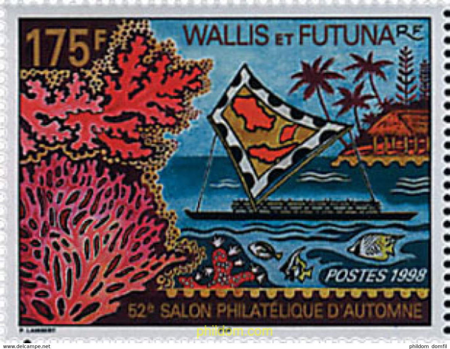 88746 MNH WALLIS Y FUTUNA 1998 52 SALON FILATELICO DE OTOÑO - Oblitérés