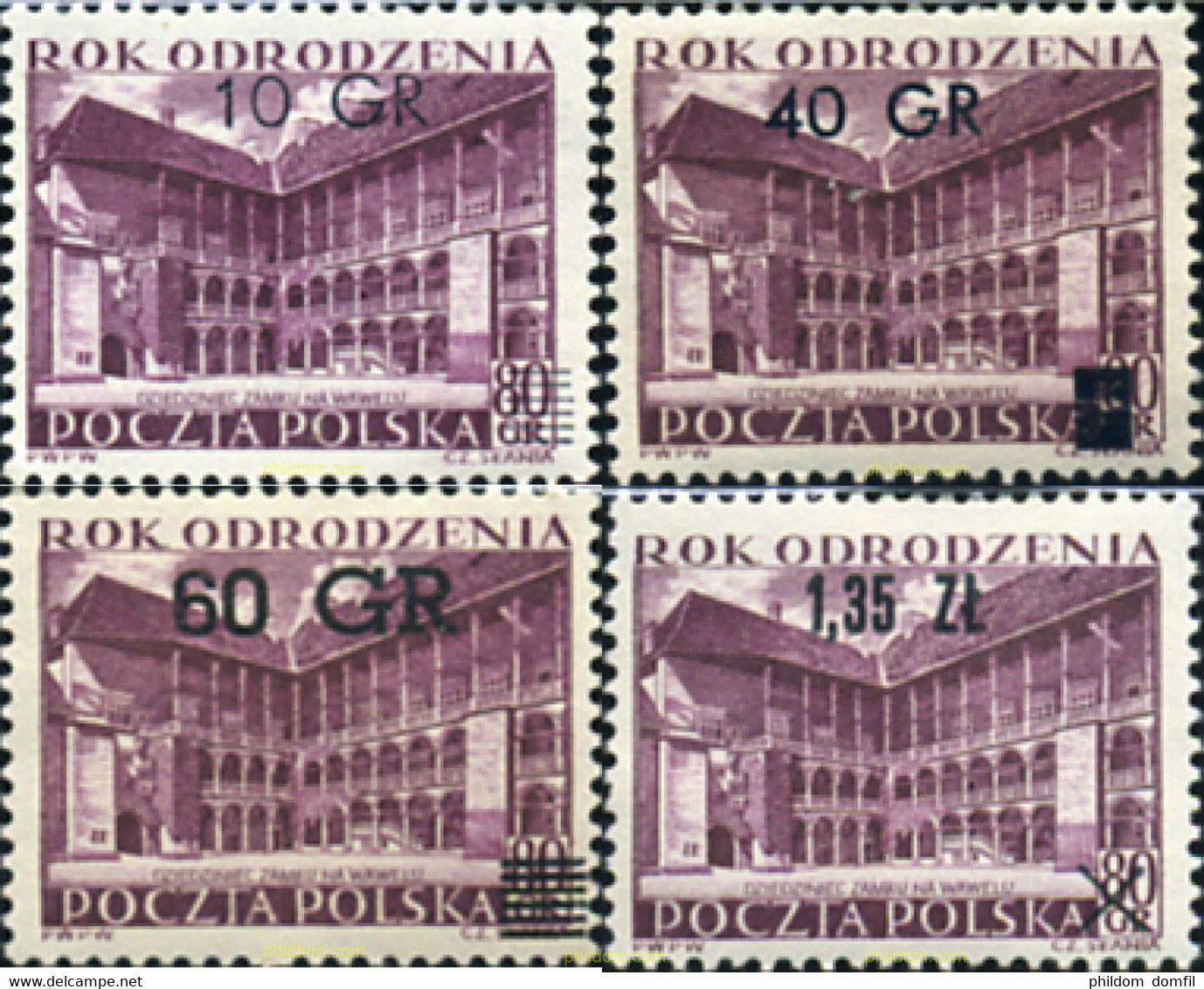 166229 MNH POLONIA 1956 SELLOS DE 1953 - Non Classés