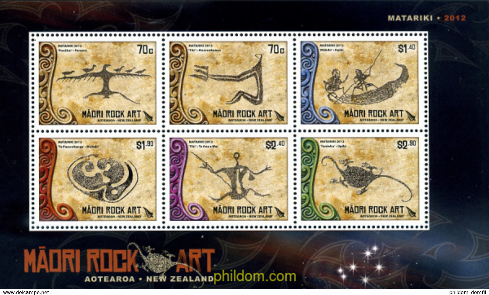 289577 MNH NUEVA ZELANDA 2012 ARTE RUPESTRE MOARI - Errors, Freaks & Oddities (EFO)