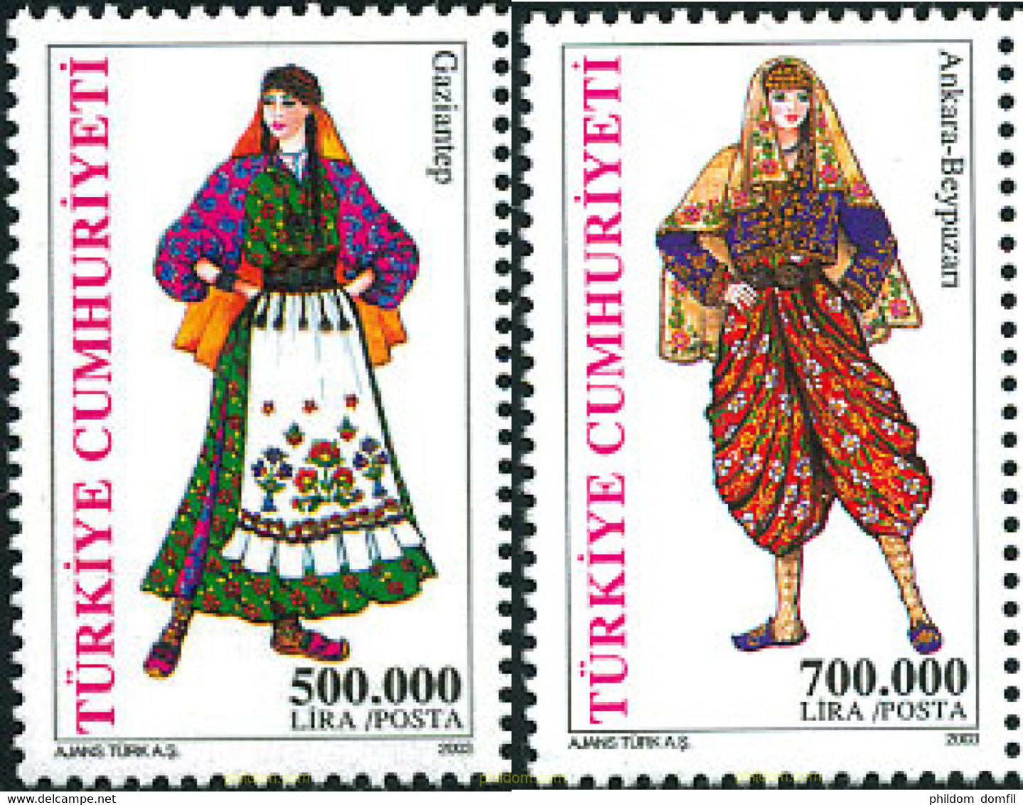 349381 MNH TURQUIA 2003 TRAJES TIPICOS - Verzamelingen & Reeksen