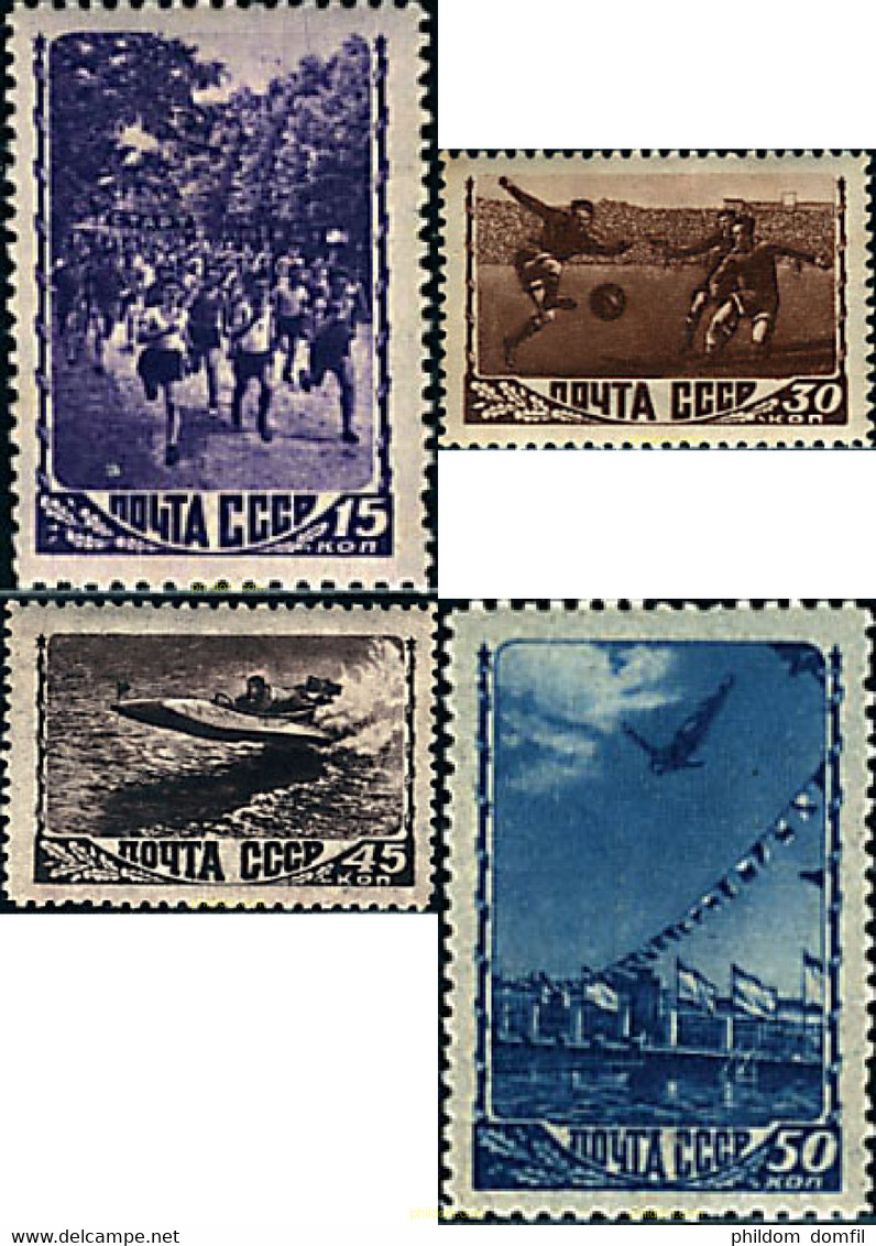 236138 HINGED UNION SOVIETICA 1948 DEPORTES - Collections