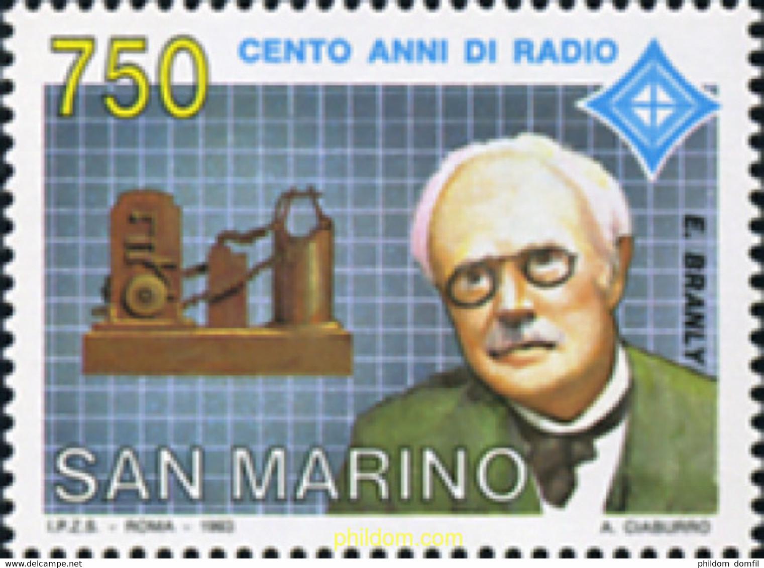 141441 MNH SAN MARINO 1993 100 AÑOS DE RADIO - Usados