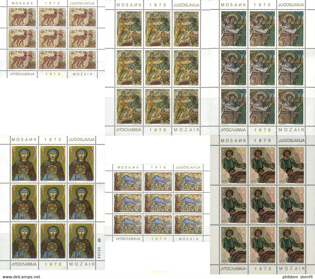293981 MNH YUGOSLAVIA 1970 MOSAICOS - Collections, Lots & Séries
