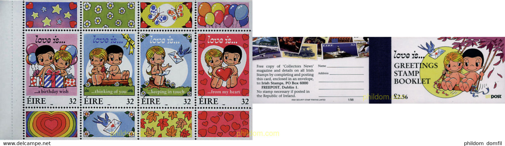 3358 MNH IRLANDA 1998 DIA DE SAN VALENTIN - Colecciones & Series