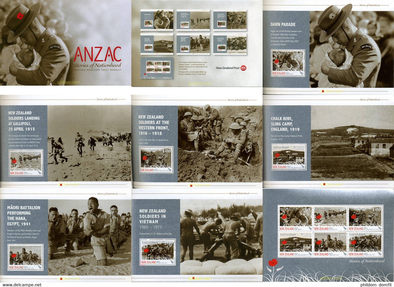 327264 MNH NUEVA ZELANDA 2008 ANZAC - Plaatfouten En Curiosa