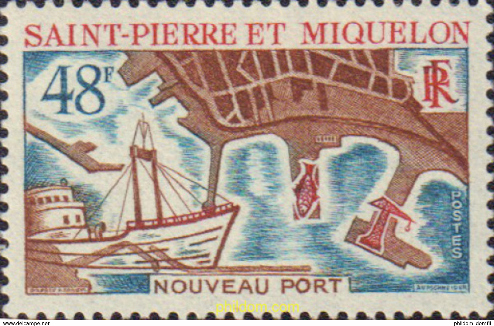 154206 MNH SAN PEDRO Y MIQUELON 1967 PUERTO - Used Stamps