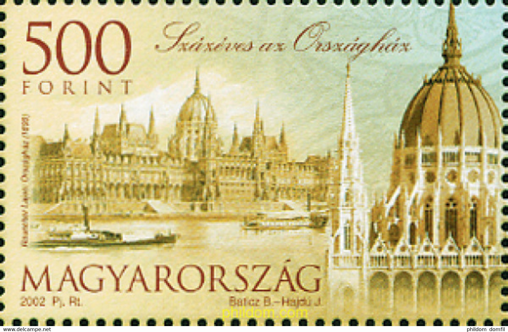 325776 MNH HUNGRIA 2002 CENTENARIO DEL ANTIGUO PARLAMENTO - Gebraucht