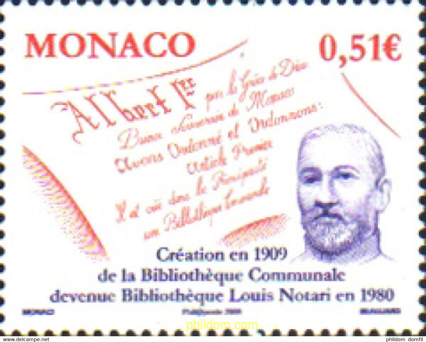 226962 MNH MONACO 2009 BIBLIOTECA LOUIS NOTARI - Autres & Non Classés