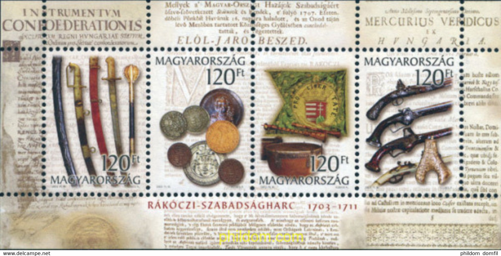 132121 MNH HUNGRIA 2003 300 ANIVERSARIO DE LA GUERRA DE LA INDEPENDENCIA - Usati