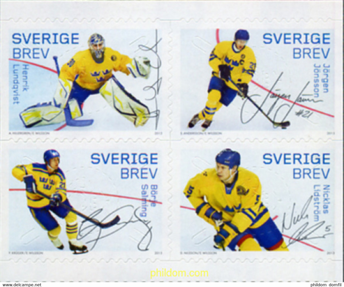 298386 MNH SUECIA 2013 JUEGO NACIONAL HOCKEY SOBRE HIELO - Oblitérés