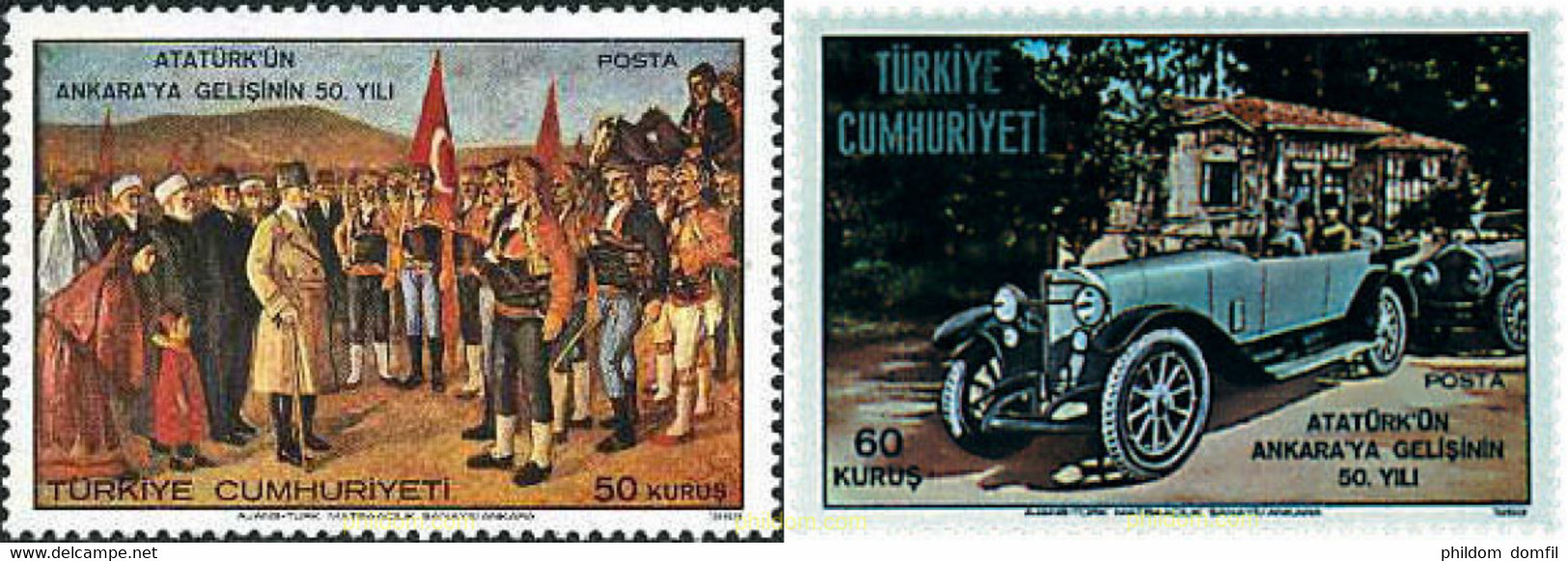 42530 MNH TURQUIA 1969 50 ANIVERSARIO DE LA LLEGADA DE KEMAL ATATURK - Colecciones & Series
