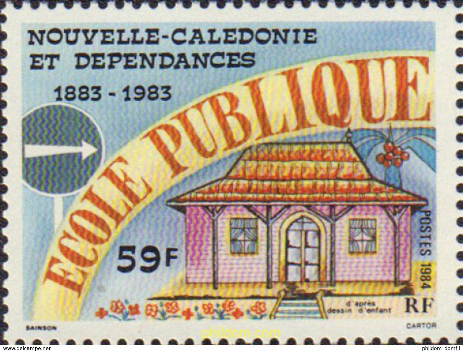 589097 MNH NUEVA CALEDONIA 1984 ESCUELA PUBLICA - Used Stamps